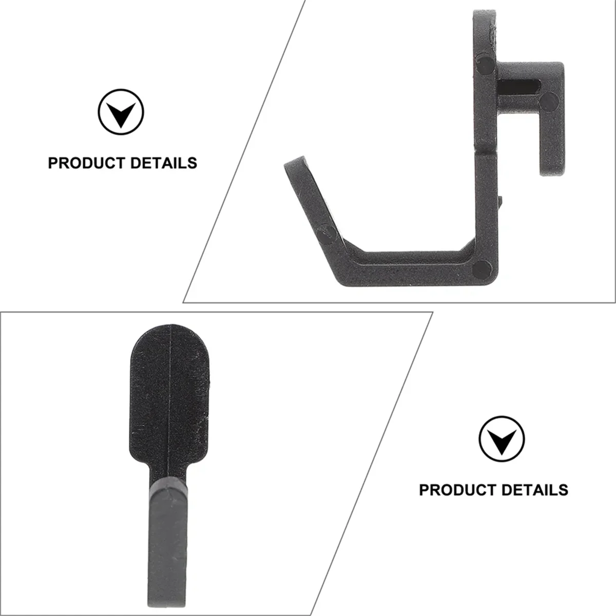 24 قطعة خطافات بيجبورد J شكل خطاف بيجبورد ملحقات منظم أدوات الوتد ، أبيض ساخن