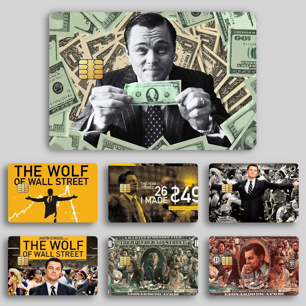 Movie The W-Wolf of Wall S-Street Film Skin Cover Credit Card Stickers 4PCS Debit Front Decoration Bank Bus Pass Waterproof