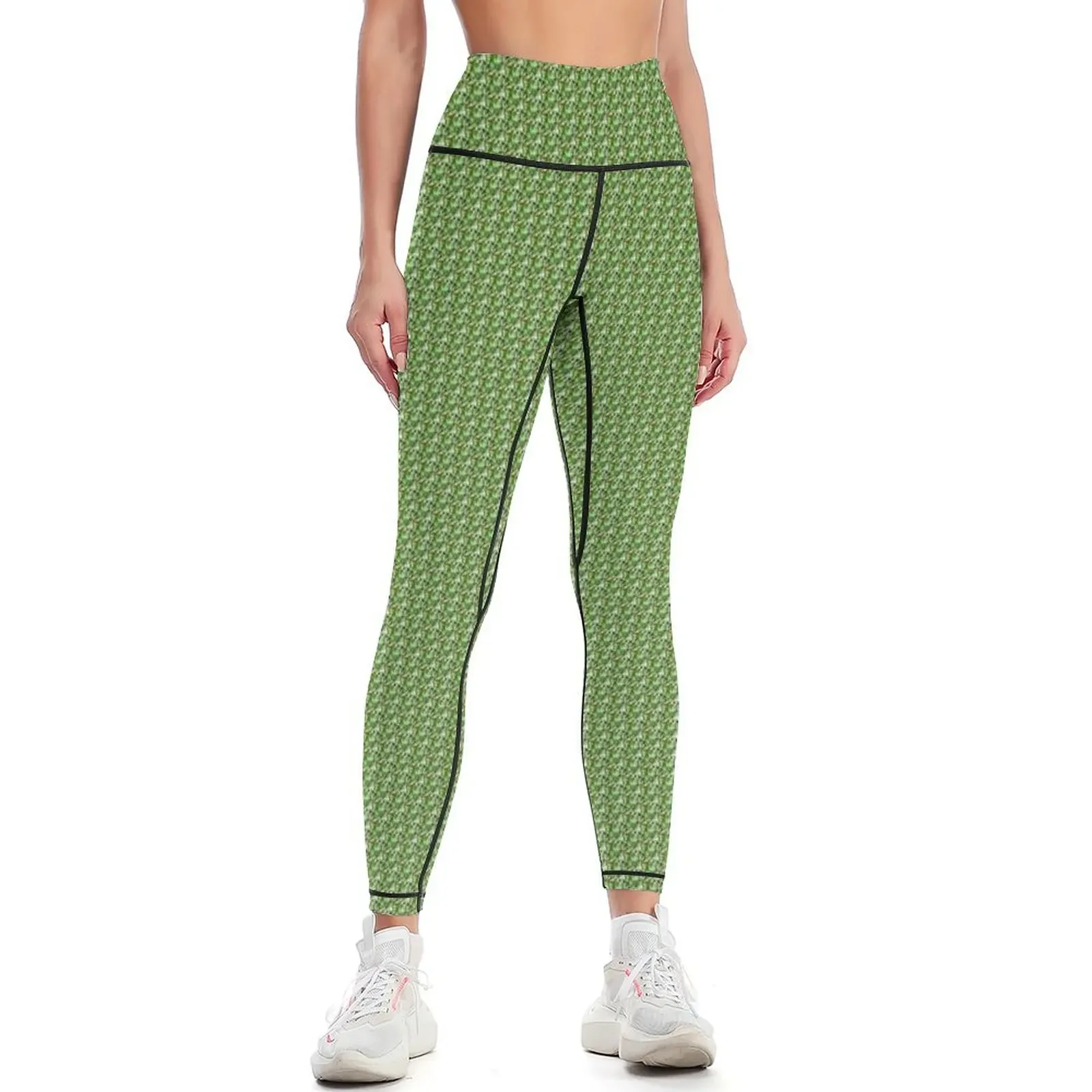 Glorious Green Hostas Leggings sport set Women's pants Golf wear legings for fitness Womens Leggings