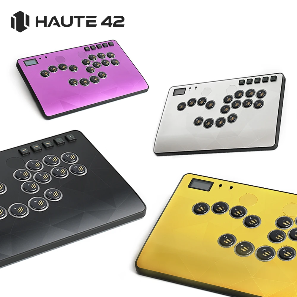 

Haute42 HautePad C-AT Hitbox Leverless Controller Magnetic Aluminum Alloy Panel With Laser-Etched Diamond Pattern Metal Panel