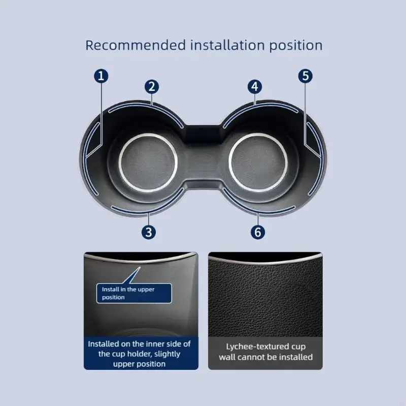 2025 New Universal Vehicle Beverage Holders Shockproof Designs Silicone Car Cup Insert