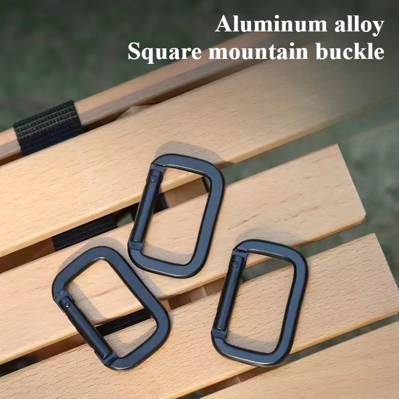 

1pcs Aluminum Alloy Mountain Buckle Runway Shaped Flattened Safety Keychain Luggage Buckle Outdoor Tools Carabiner карабин