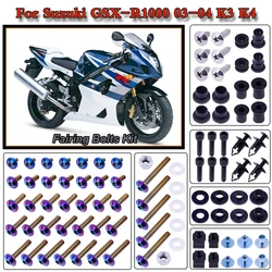 For Suzuki GSX-R1000 2003-2004 K3 K4 Motorcycle Stainless Complete Bodywork Fairing Bolt Kit Screws Clip