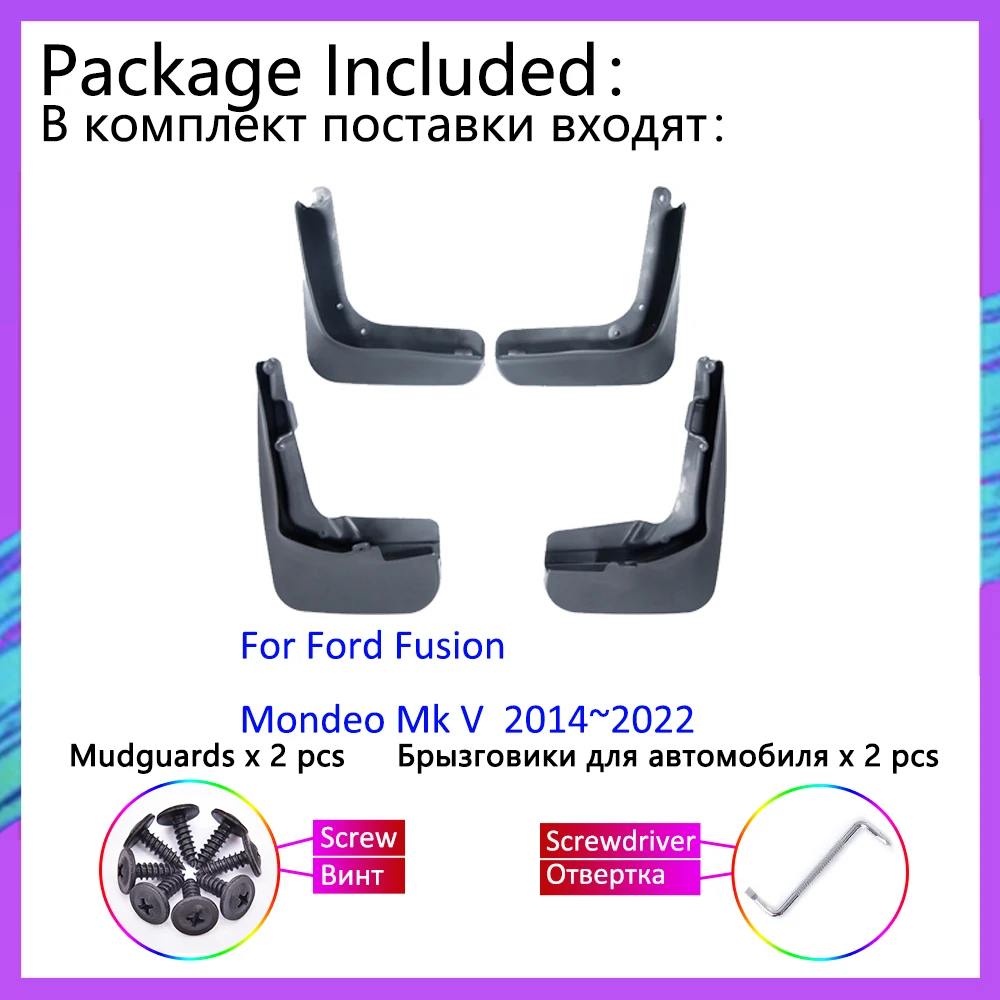 Car Mud Flaps For Ford Fusion Mondeo Mk V 5 2014~2022 2020 Mudflaps Splash Guards Muds Flap Mudguards Fender Auto Accessories