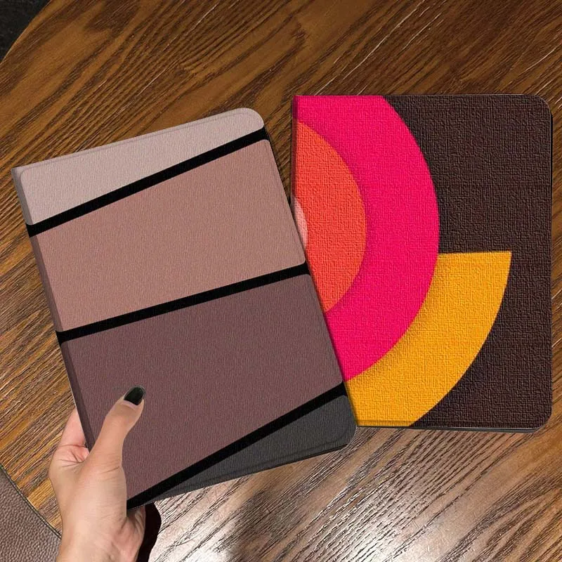 

Gradient Brown Color Block Gift Tablet Case For Apple iPad Air Pro mini 1 2 3 4 5 6 7 8 9 11 M2 M3 M5 M4 5th 6th 7th 10th 11th