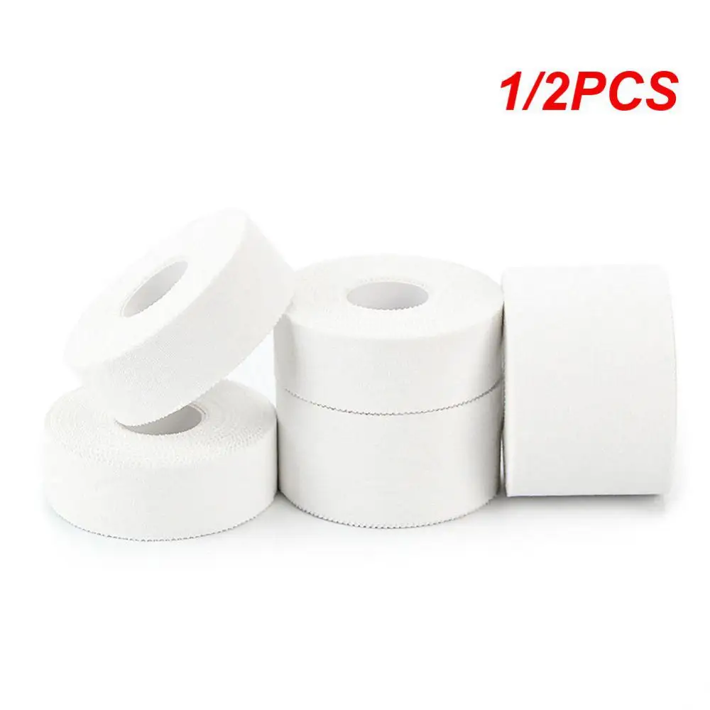 

1/2PCS Cotton White Premium Adhesive Sport Binding Physio Muscle Elastic Bandage for Post- Incisions Wound