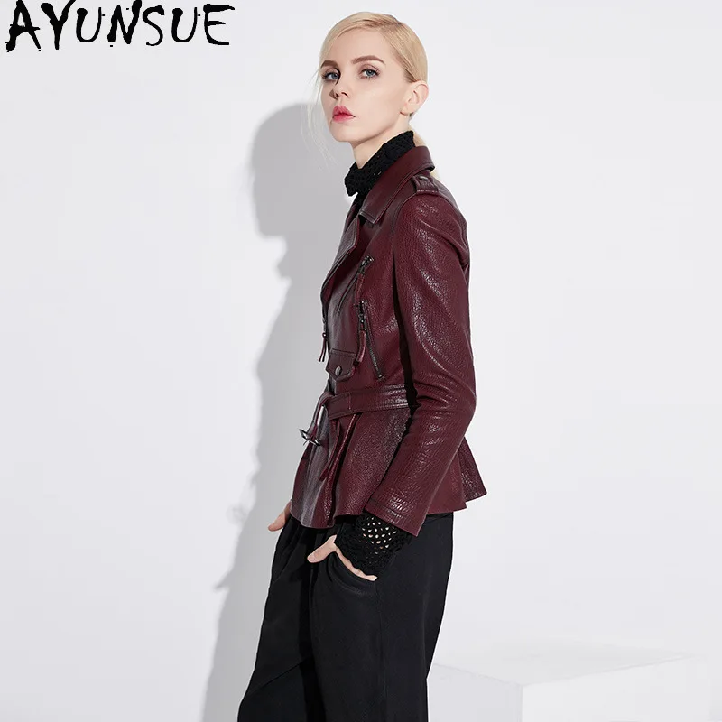 AYUNSUE veste en cuir véritable femmes vestes De moto printemps automne vêtements 100% peau De mouton femmes manteaux 2025 Jaqueta De Couro