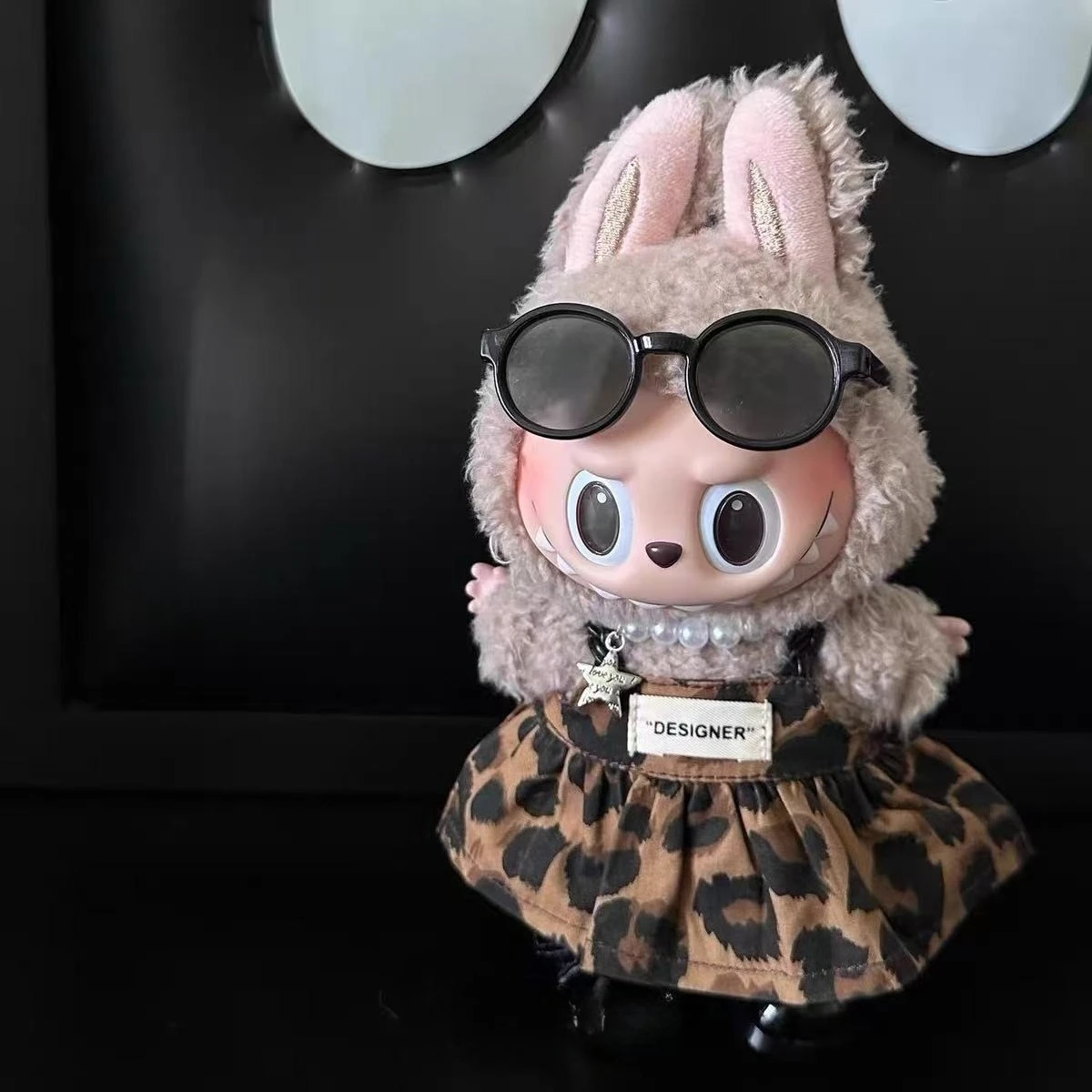 15-17cm Labubu Doll Clothes DIY Mini Doll Clothes Outfit Accessories and Leopard Print Dress Skirt Birthday Gift Children's Toy