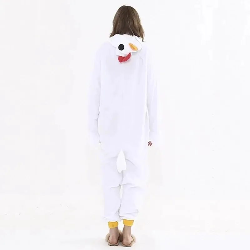 A Loving HKSNG Animal Adult Kigurumi White Chicken Onesies Cartoon Family Party Rooster Cock Pajamas Cosplay Co 2025 New