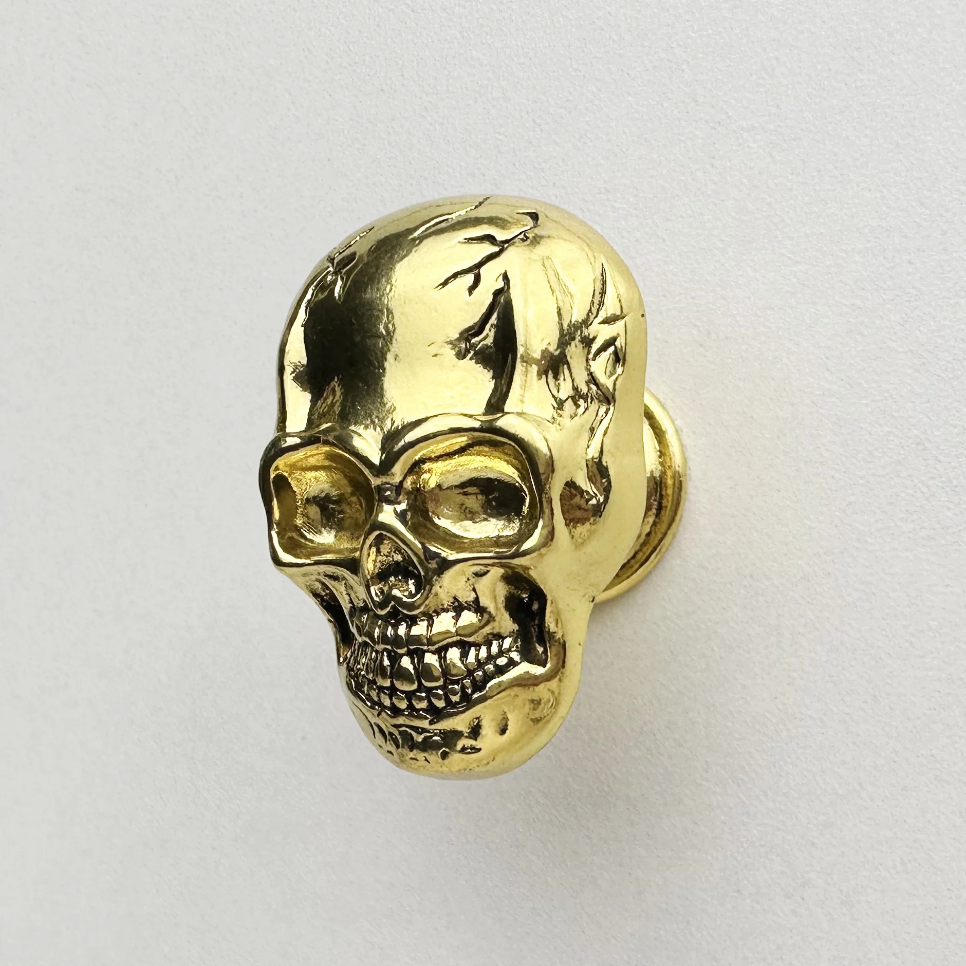 Metall-Totenkopf-Form, Einzellochgriff, Halloween, gruseliger Griff, Schrank- und Schubladengriff