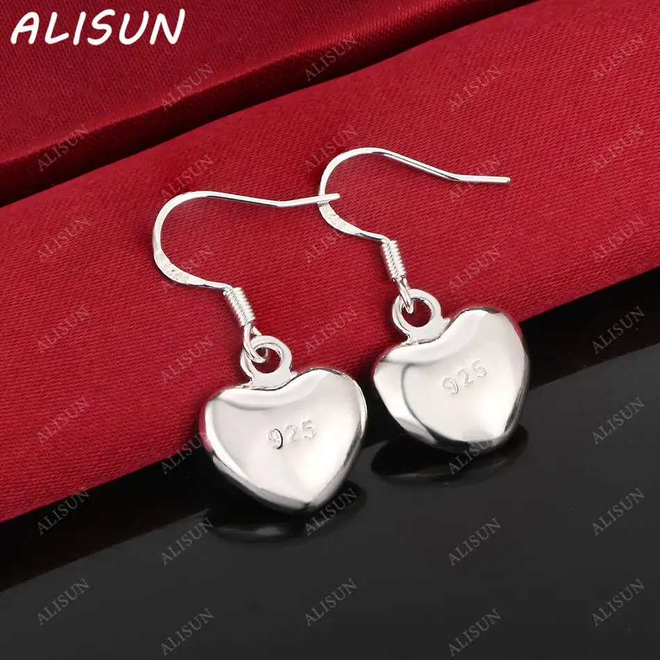 

ALISUN 925 Sterling Silver Hearts Earrings Drop Earrings Creativity Gifts Street All-match Party And Daily Wear