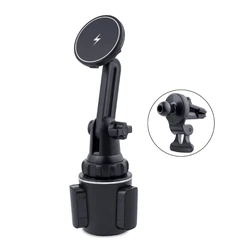 For Magsafe Car Mount Cup Holder Phone Mount for Car 15W Wireless Car for IOS Phone 12/13/14