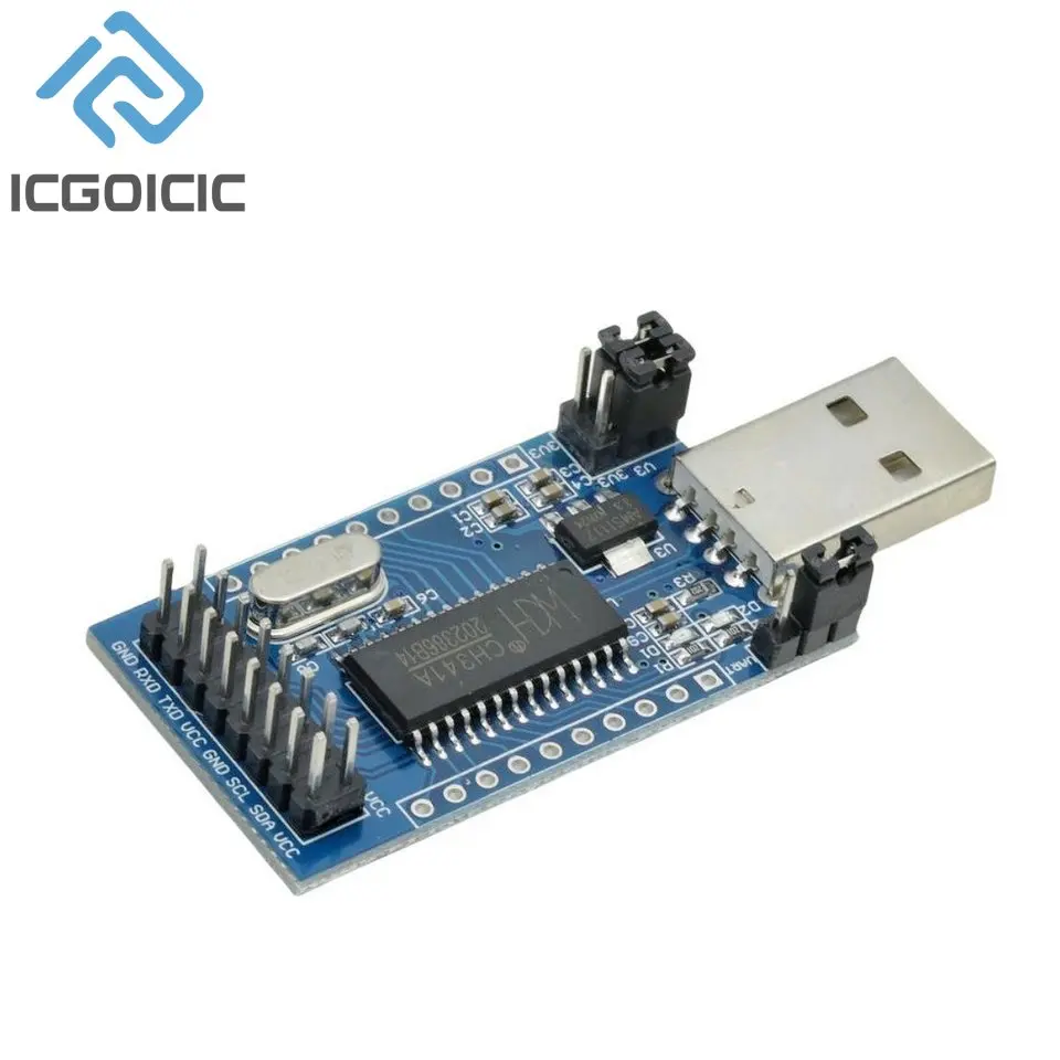 Программатор CH341A с USB на UART IIC SPI I2C, конвертер с параллельным портом, встроенный рабочий индикатор, Модуль платы лампы