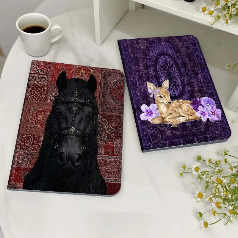 

CartReindeer Purple Flower Tablet Case For Samsung Galaxy Tab S7 S8 S9 S10 FE Lite Gift