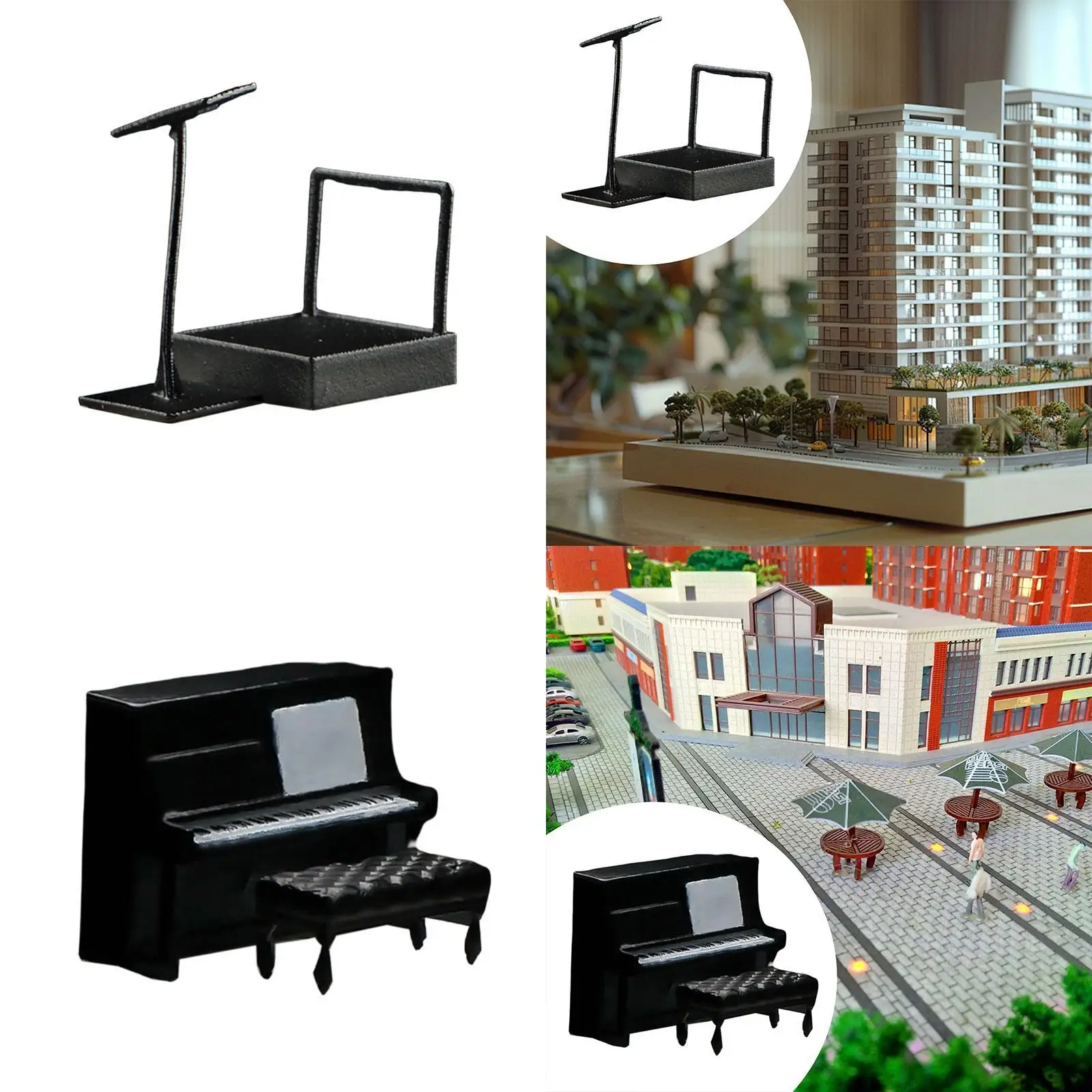 1/64 Scale Miniature Scenes Dioramas Simple Decoration Outdoor Realistic Trains Architectural Tiny Model Resin Figure Model