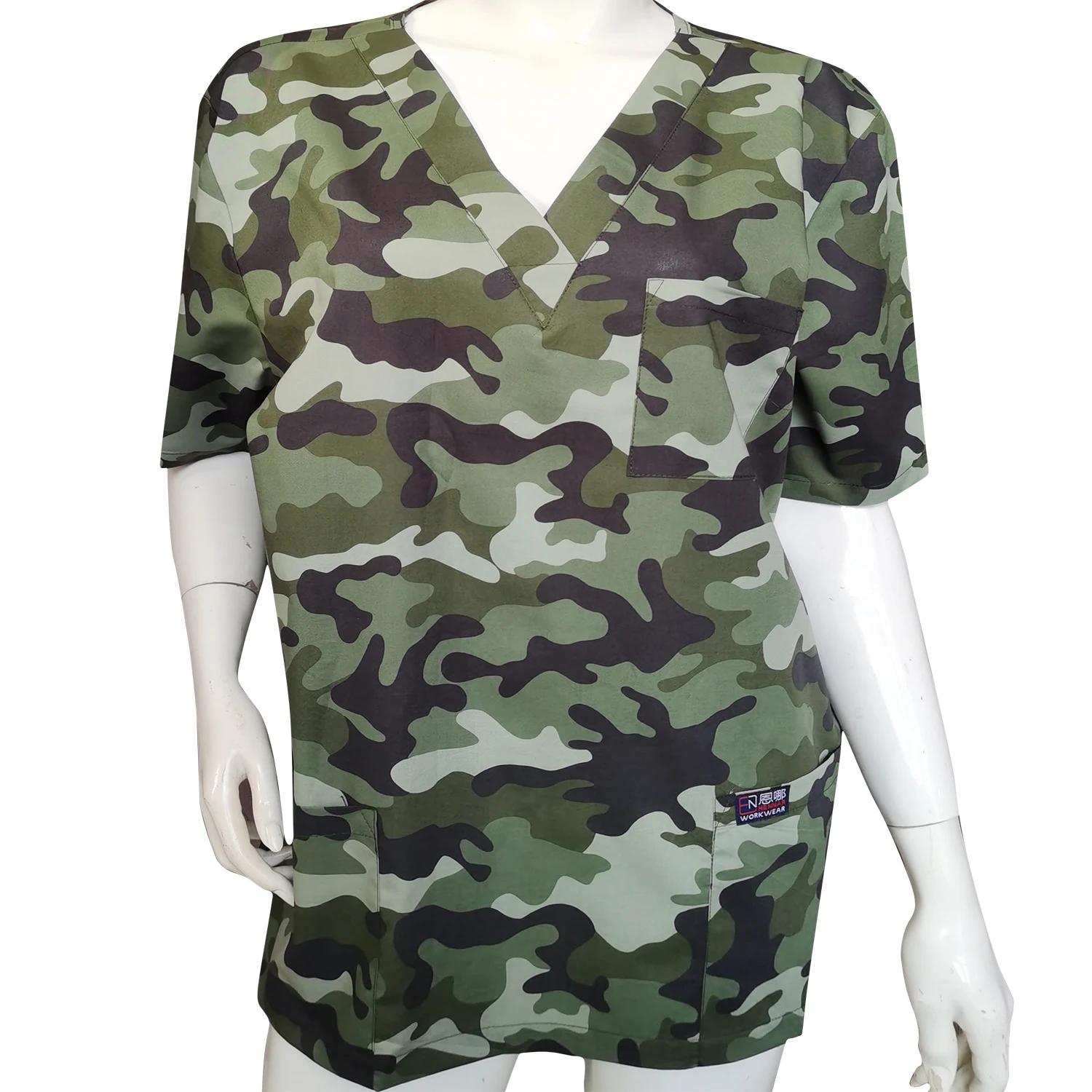 Uniformes médicos masculinos Hennar, blusa esfoliante unissex, uniforme cirúrgico para homens in100% algodão