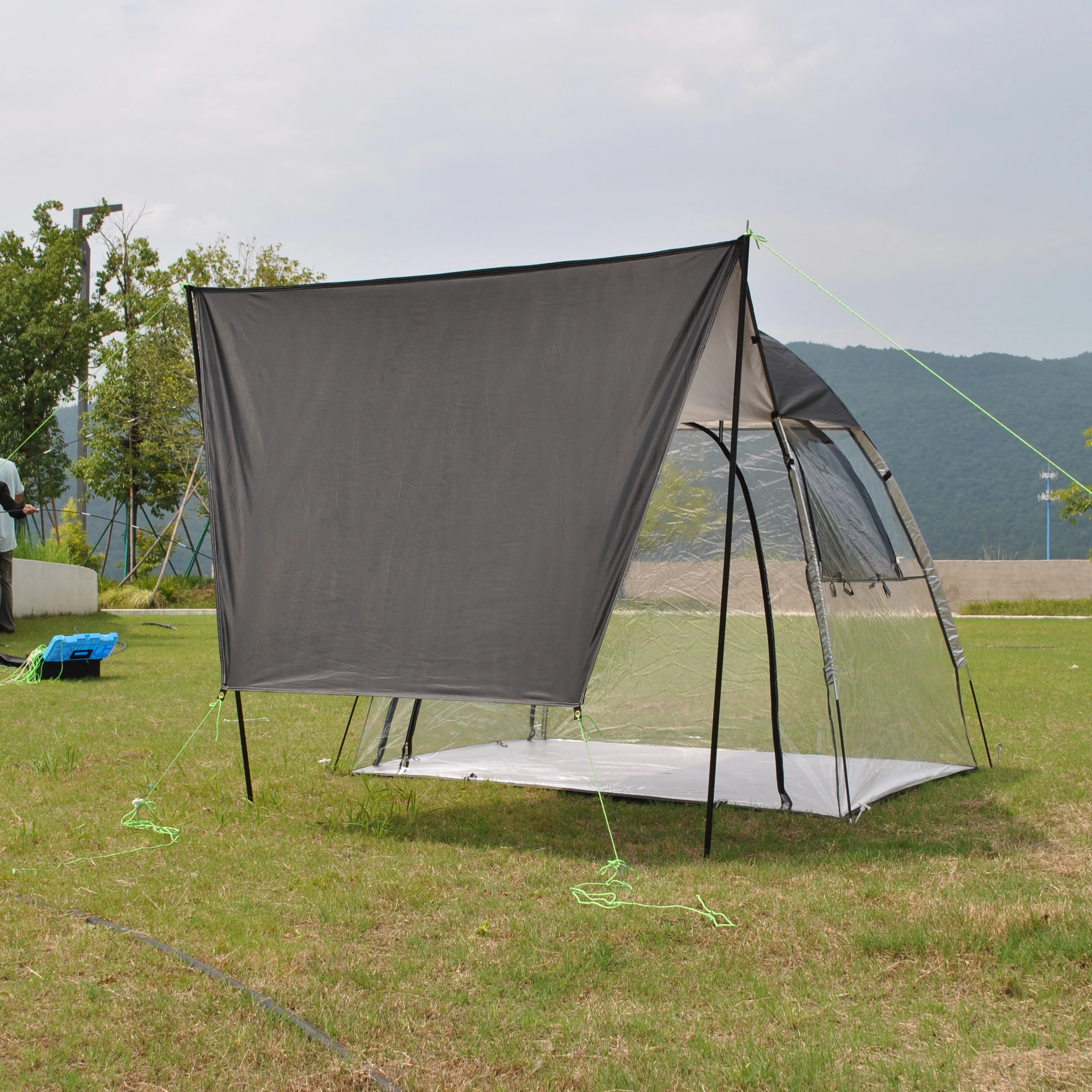 Upgraded Sports Tent - Transparent PVC Tent All Weatherproof Outdoor Transparent Tent with Canopy for Watching Sport Shelter