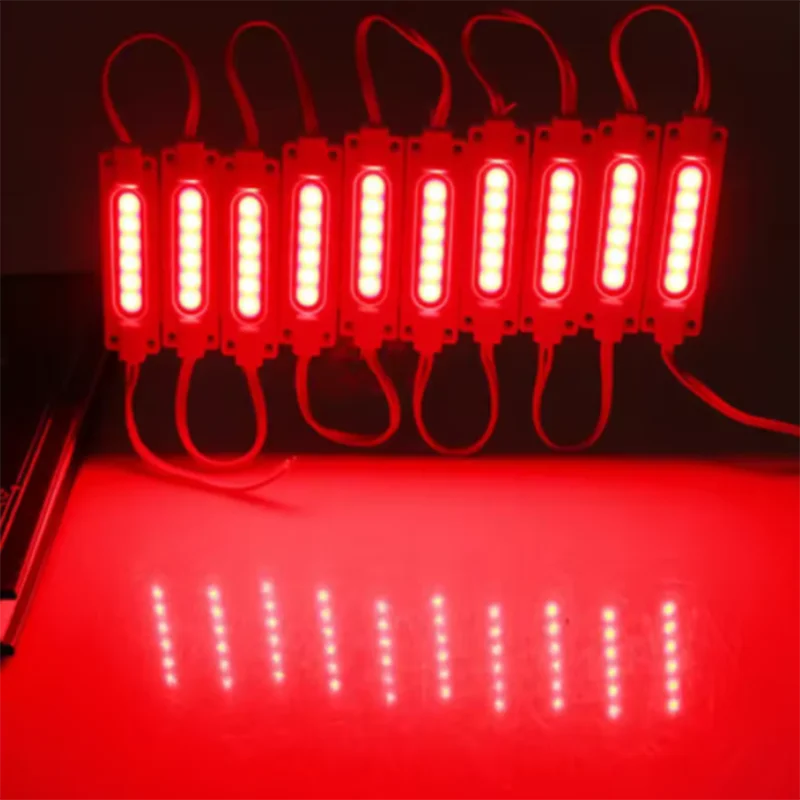 205 Grosir Modul LED Multicolor 24V 20/100PCS Lampu COB Backlight Spanduk Toko Tahan Air IP65 Dekorasi Natal Putih