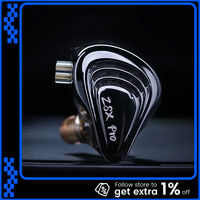 KZ ZSX Pro HIFI Earphones 12 Unit Music Earbuds Game Headsets 5BA+1DD Hybrid Drive Custom Replaceable Cable Monitor Headphone
