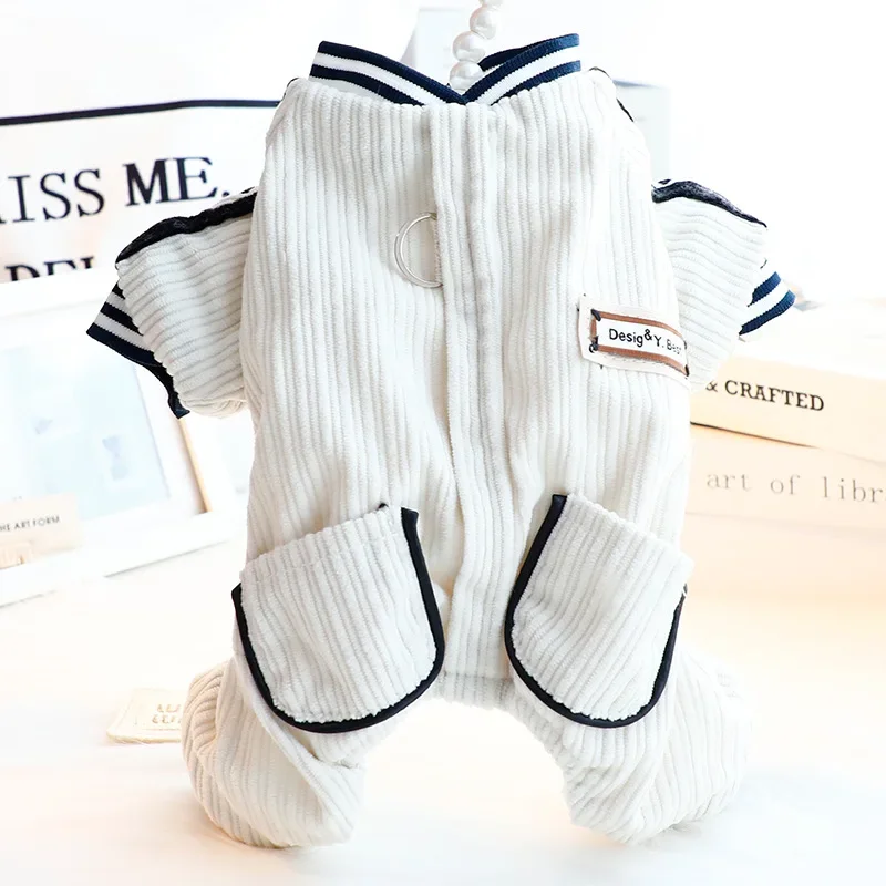 Thicken Winter Pet Jumpsuit  Sportswear Casual Dog Onesie Pijamas for Dogs Designer Puppy Clothes