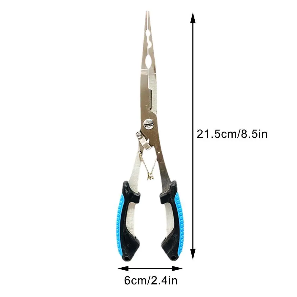 Fish Pliers Ergonomics Anti-slip High-strength Multifunctional Cut Fishing Line Fishing Tied Hooks Pliers Angling Equipment