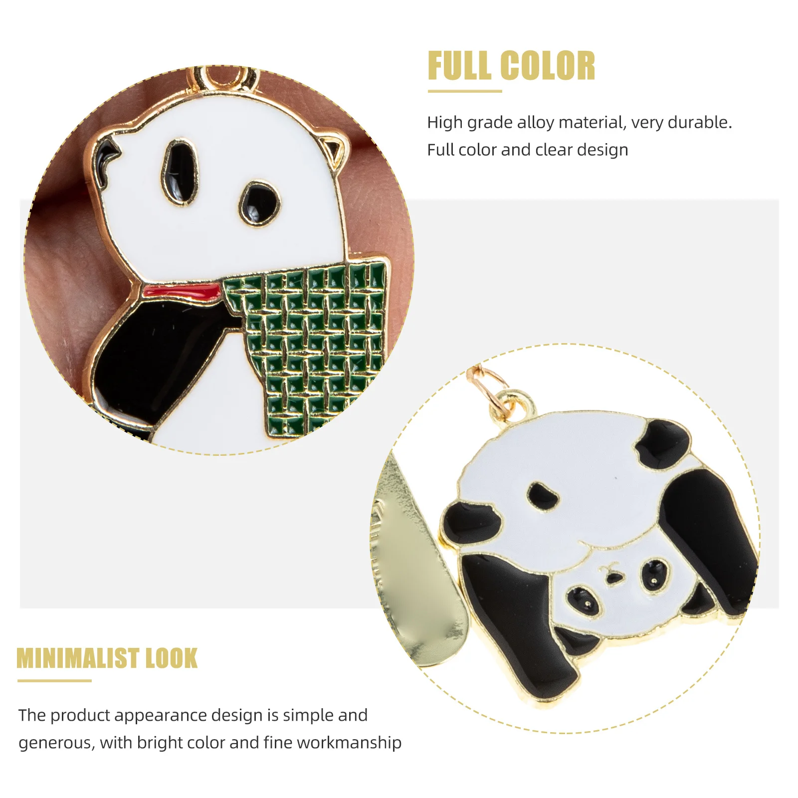 

4Pcs Panda Pendant Bookmarks Hanging Clip-on Metal Page Markers Personalized Book Clips for Reading Bookmarks for