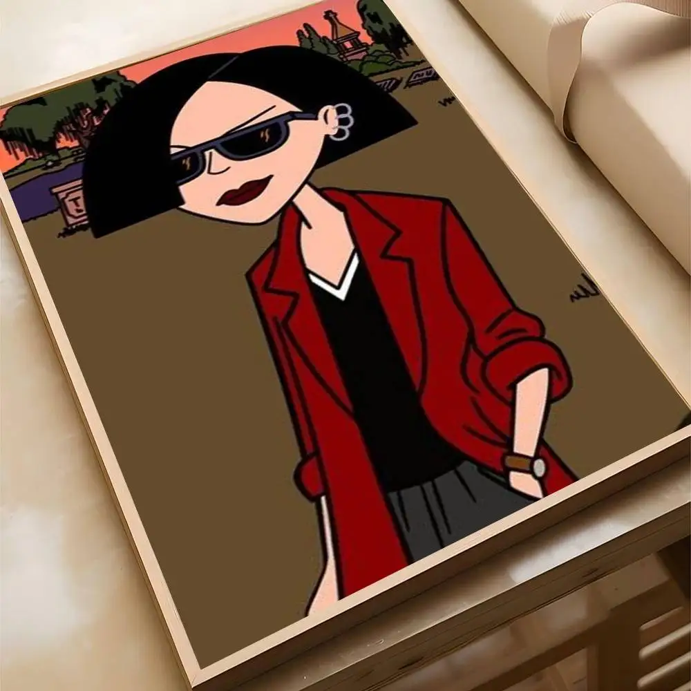 1 قطعة الكرتون D-Daria A-a-nime المشارك ذاتية اللصق الفن ورق مقاوم للماء ملصق مقهى بار غرفة جدار ديكور