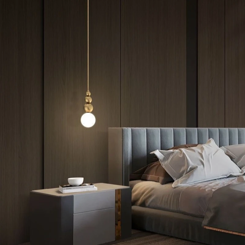 

Гальваническая медь, потолочная люстра для столовой, спальня, прикроватные подвесные светильники, лампы для ресторана, светильники для внутреннего освещения