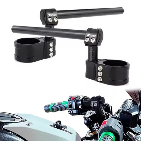 CNC Aluminum Adjustable Handlebar Clip-On Handle Bar Raiser Universal Fit For Honda CBR 600 F4 F4I CBR1100 XX CBX 1000 VFR800