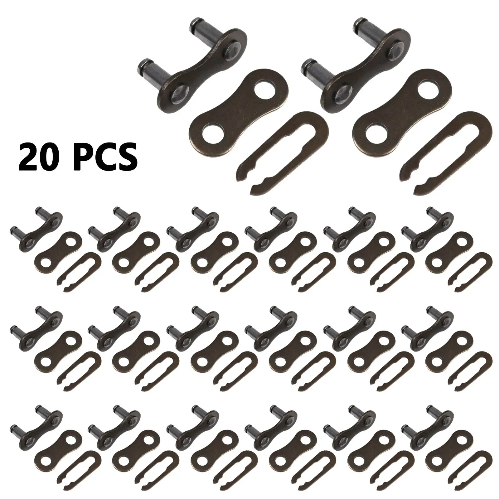 20Pcs Bicycle Bike Chain Master Link Joint Connector Single Speed Quick Clip KIT 1/2 X 1/8 Mountain Road Bikes Accessories