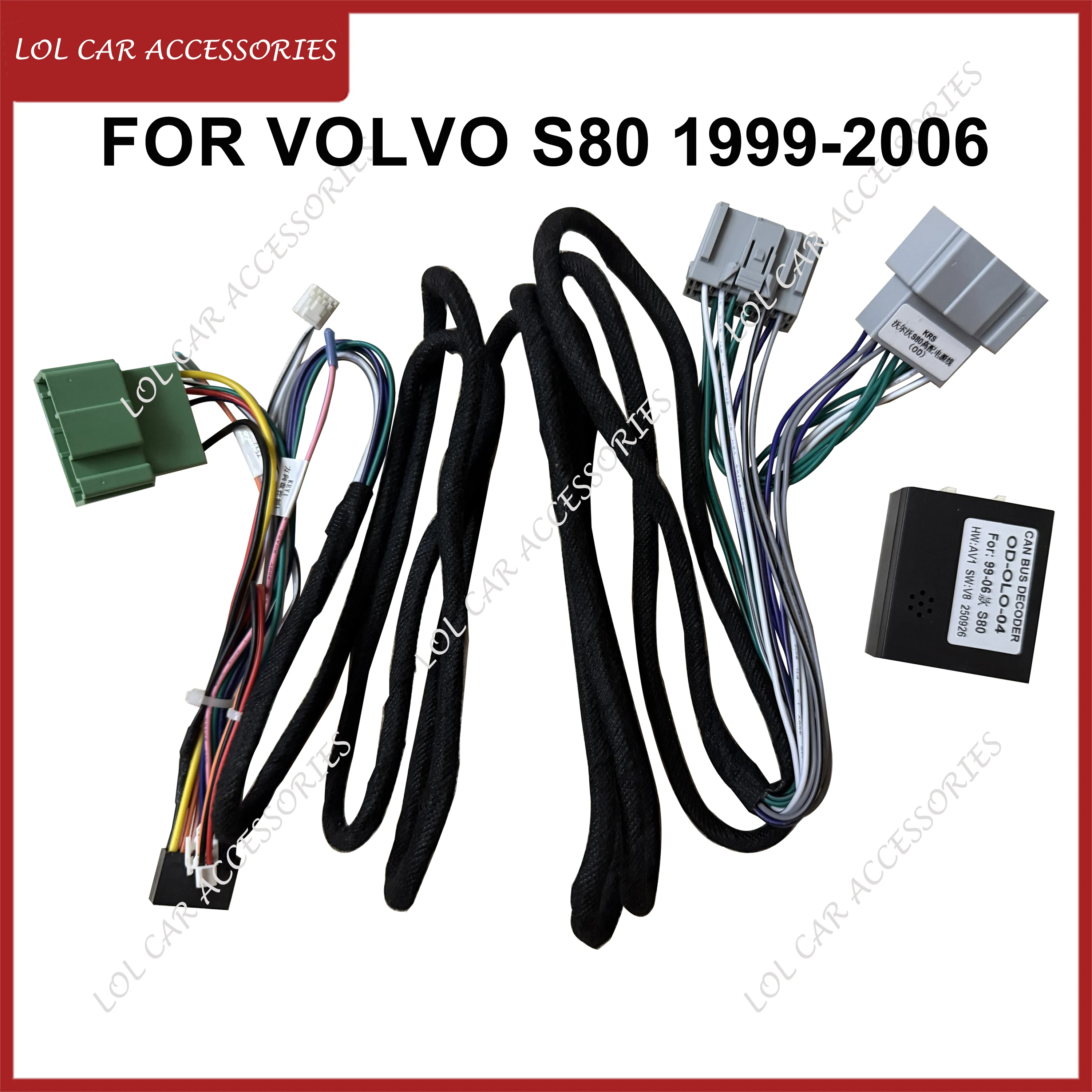 

Автомобильный радиоприемник для Volvo S80 1999-2006, стерео, Android, GPS, MP5 плеер, 16-контактный кабель высокой мощности, панель, рамка приборной панели, жгут проводов