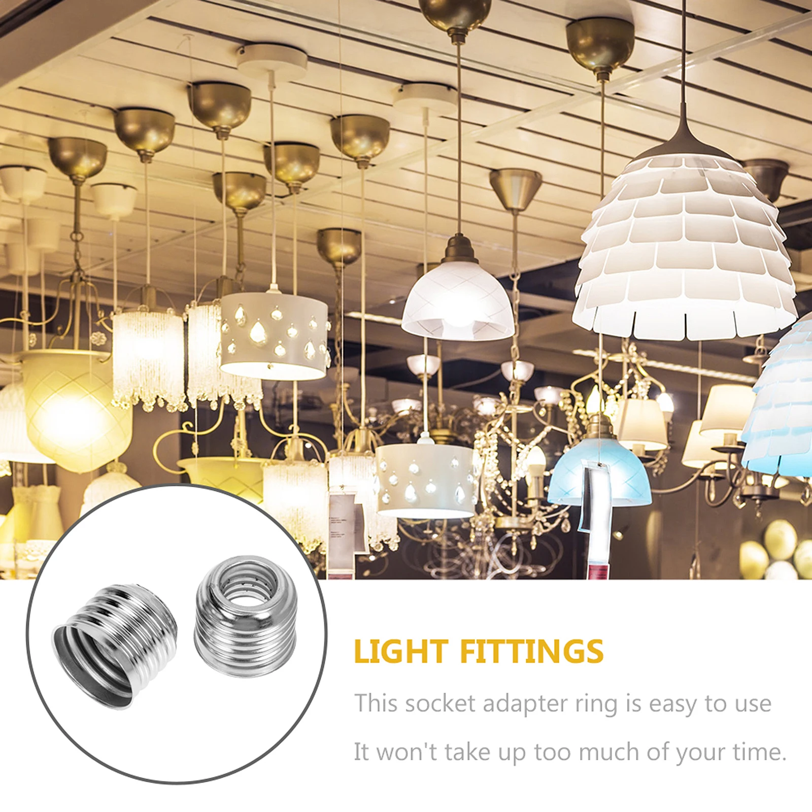 

15Pcs Light Bulb Converter E14 to E27 Adapter for Basement Workshop Garage LED Light Adapter Lamp Holder Conversion Socket