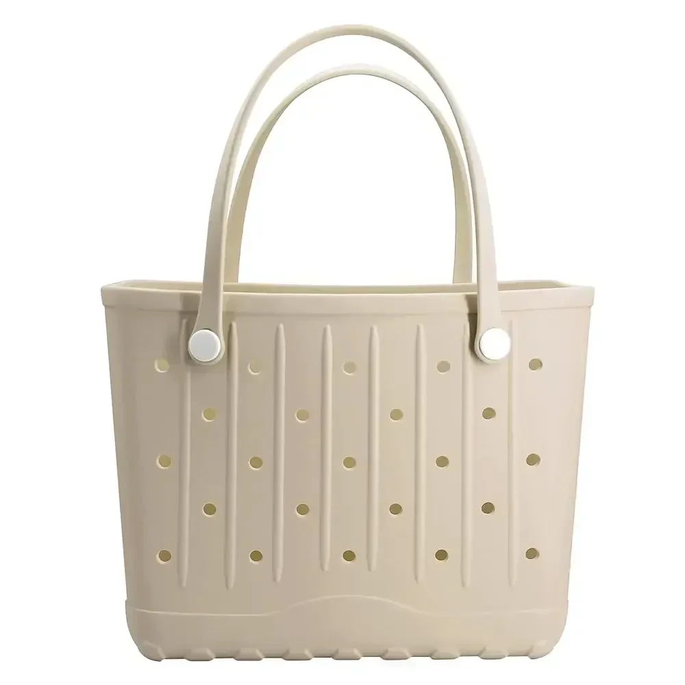 Rubber Beach Bag EVA Waterproof Tote Bags Washable Sand-proof Travel Handbags for Pool Boat Groceries Work Sports