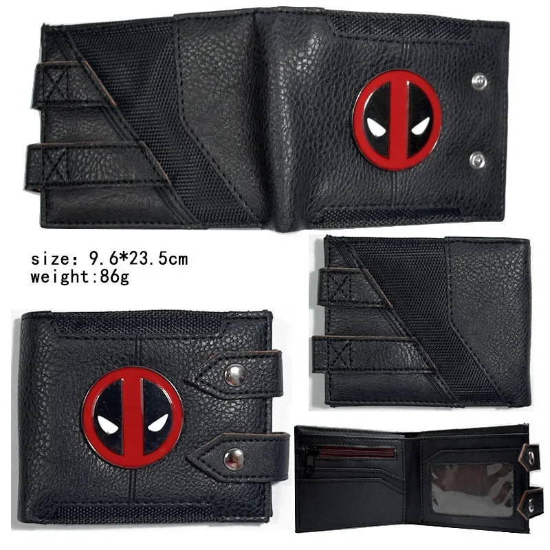 Avengers Super Hero Series Deadpool Anime Foldable Wallet Multi Bank ID Card Holder Card Clip Bag Cartoons Cosplay Gifts Toys view 2