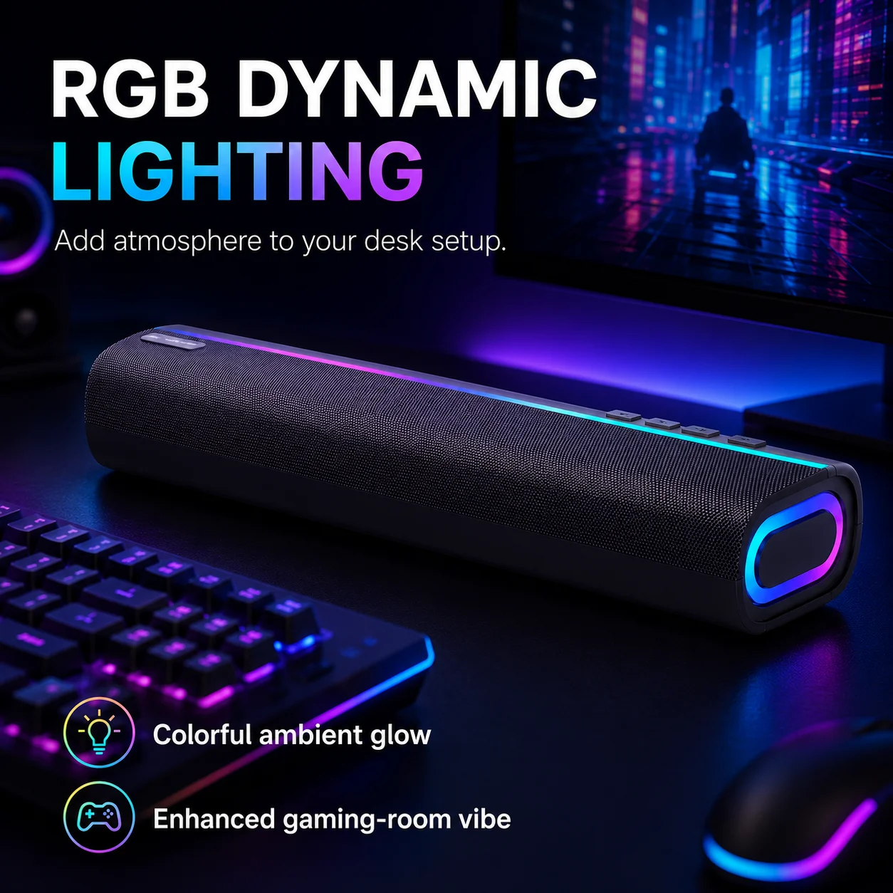 Bluetooth 5.4 Soundbar-Lautspr – Rgb Computer Soundbar For Pc Bewertung und Preis