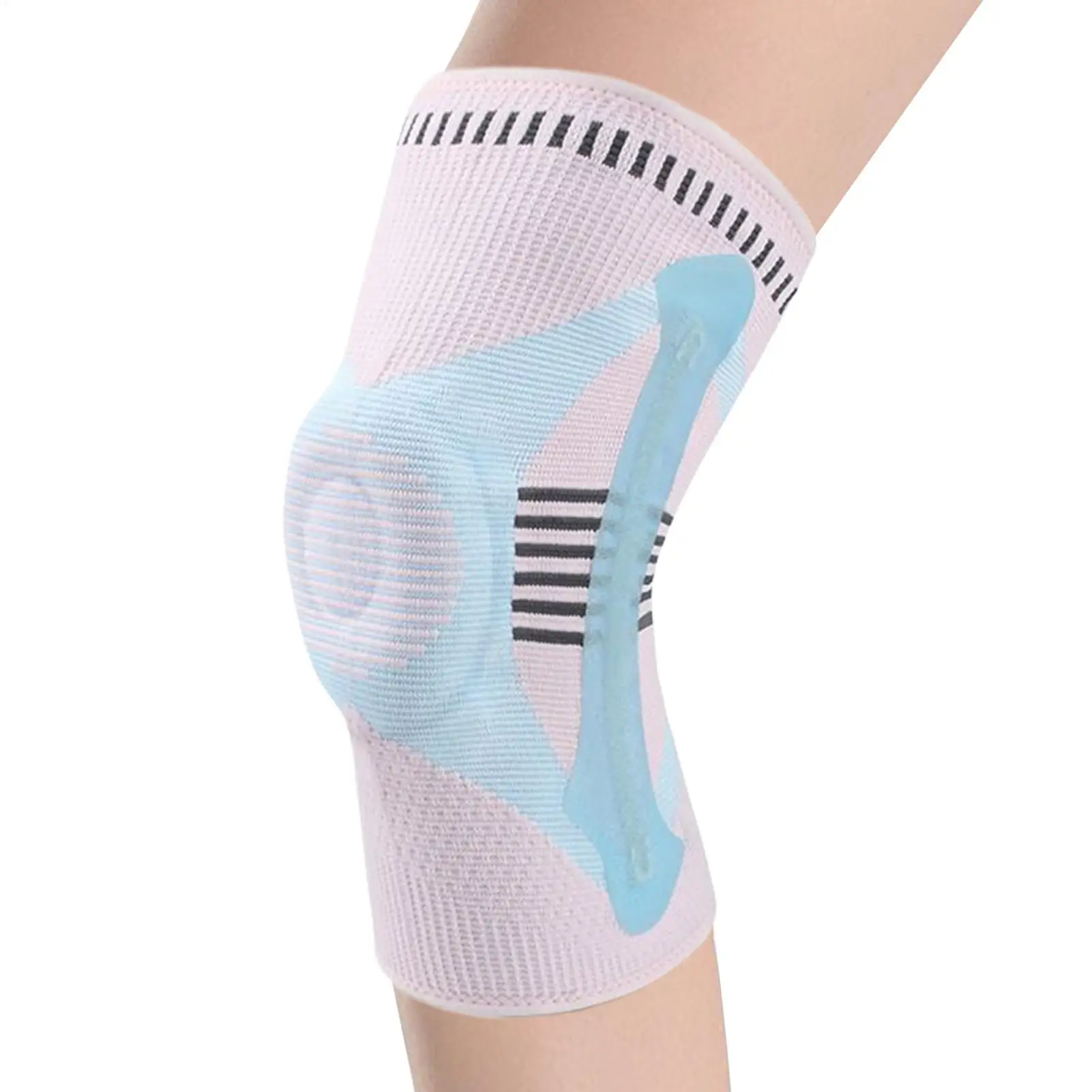 

Adjustable Knee Brace Support with Stabilizers Sport Compression Sleeve for Running Basketball Cycling Workout Injury Protection