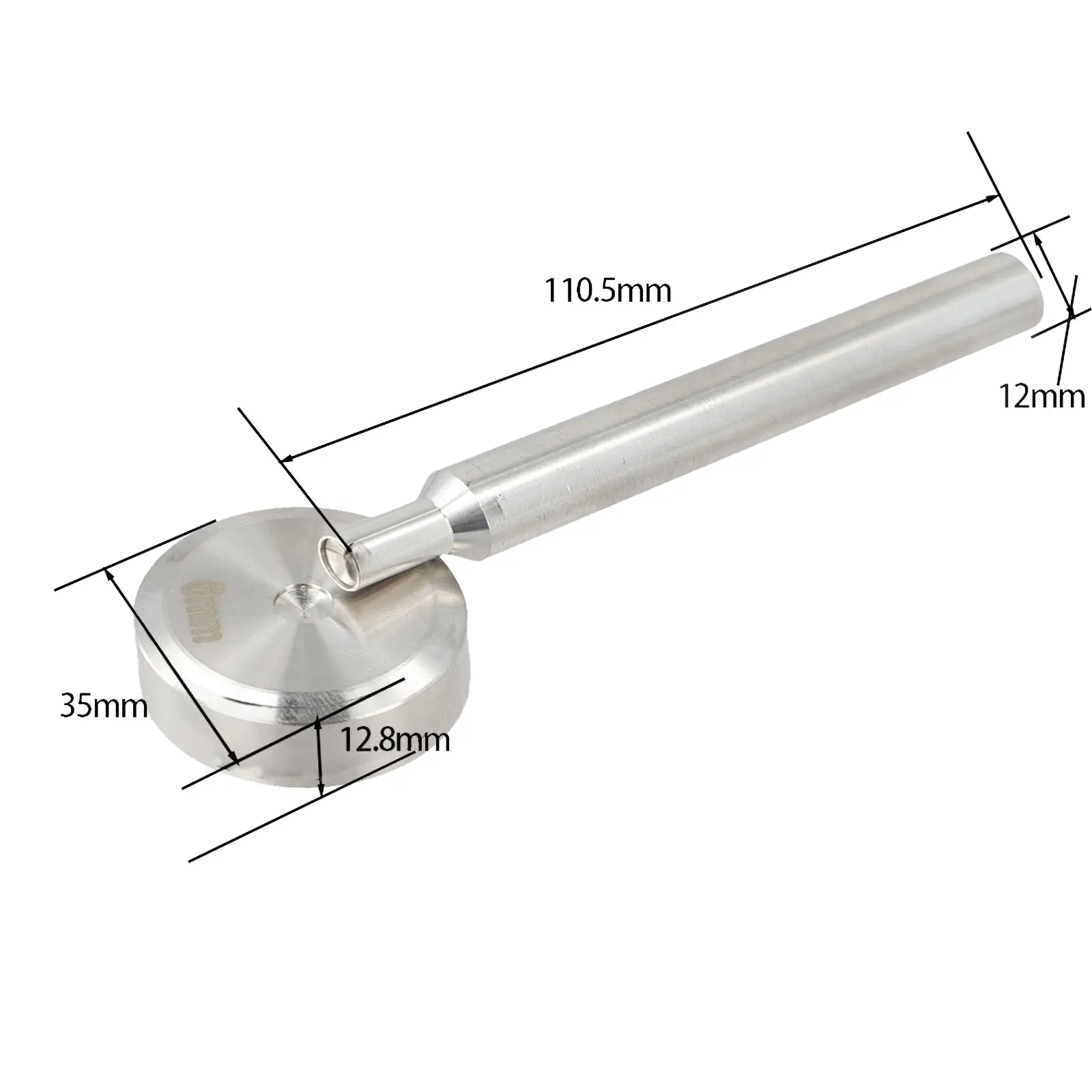 Herramienta de bricolaje de cuero para trabajo de instalación completo, tamaño de 8mm, diferentes aperturas, herramienta de instalación fácil de usar, Color plateado
