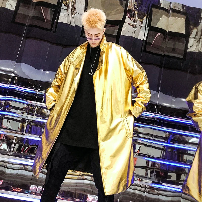 

Silver Metallic Golden Jacket Stage Show Dane Live Show