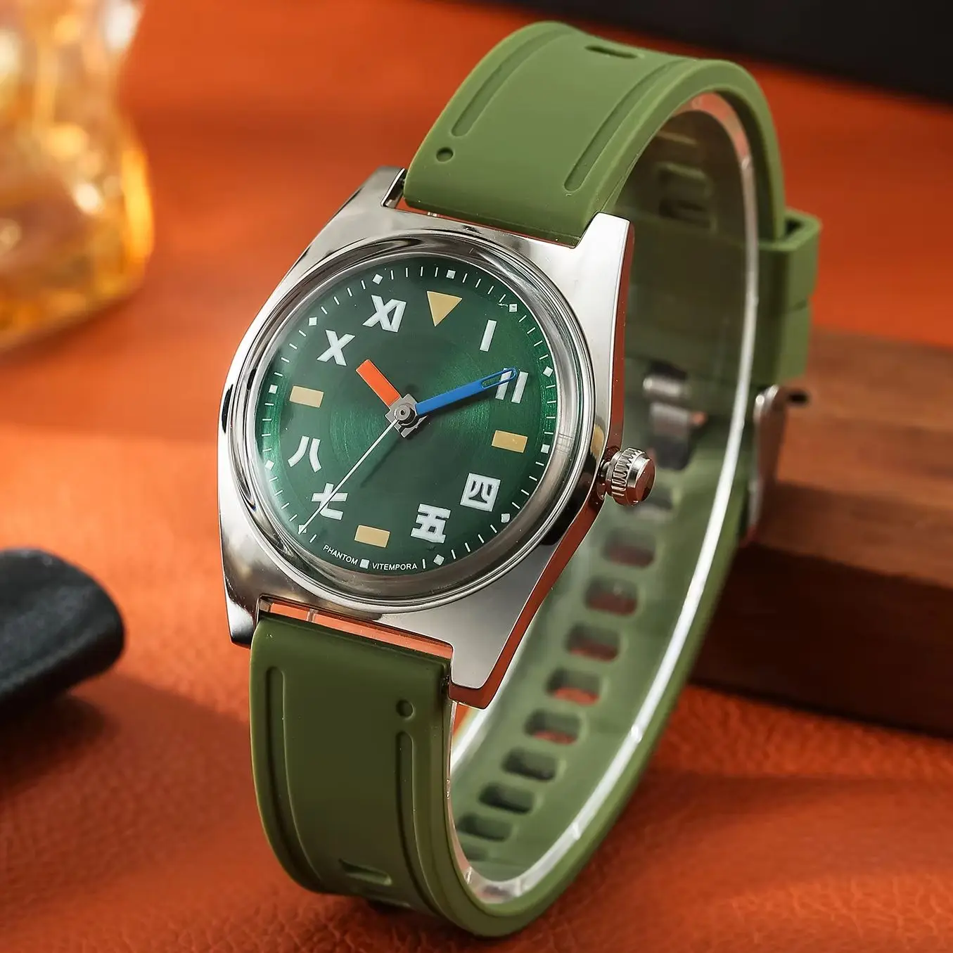 PHANTOM Watch Men's 36MM Hand-Wind Mechanical Watch 7120 Waterproof China Watch for Men Wholesale