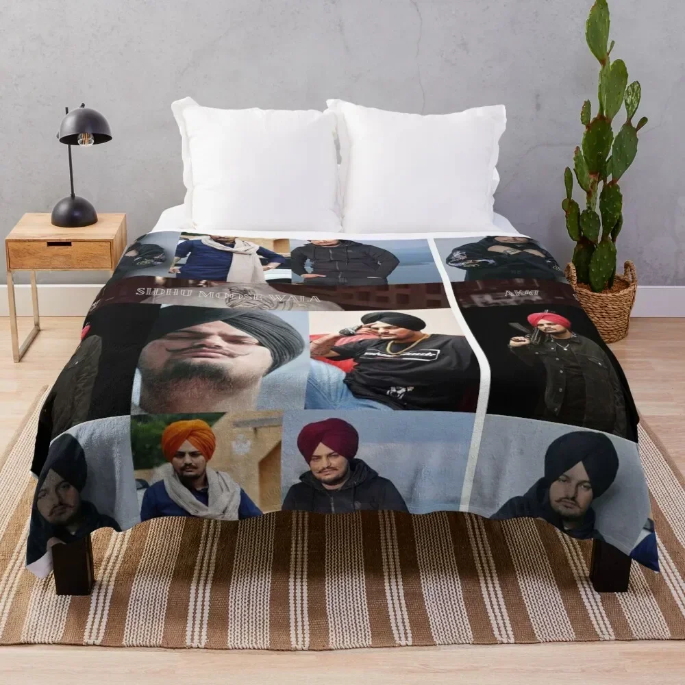 

Sidhu Moose Wala Throw Blanket Fade Resistant Durable Throw Blanket