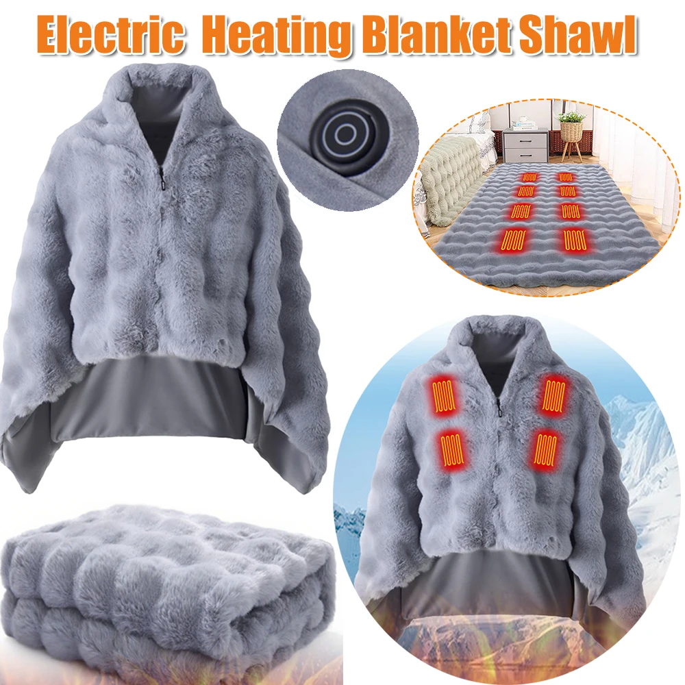 

Heated Shawl Wraps USB Charging Warm Cover Blanket Double-Sided Electric Thermal Blanket for Travel Work Camping