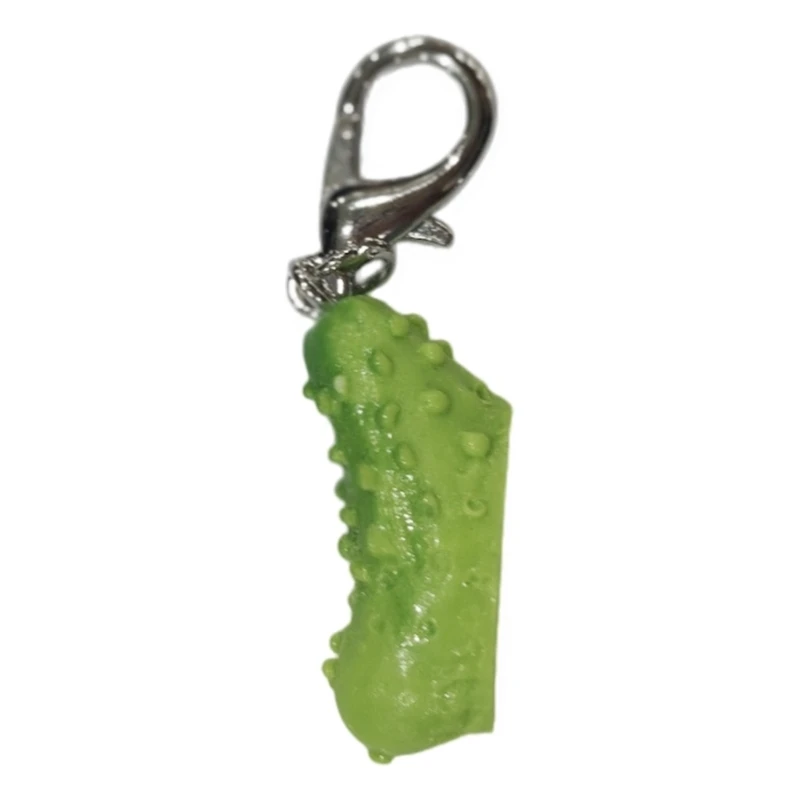 573B Creative Cucumber Inspired Keychain Quirky Pickle Bag Accessory 9Cm Long