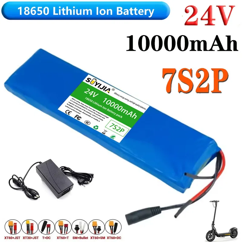 

Batterie Lithium-ion 7S2P 29.4V 10000mAh Avec BMS 20a Équilibré Pour Vélo Et Scooter Électrique Avec Chargeur Nouveau