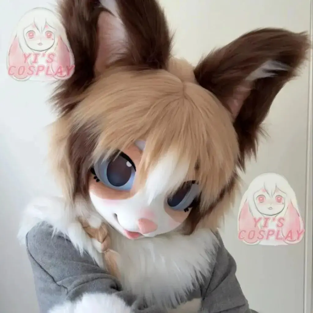 

Меховой костюм на заказ, голова ручной работы Yis, пушистая голова кигуруми, Kemono, гарнитуры Beast, индивидуальный меховой костюм, голова Kemono