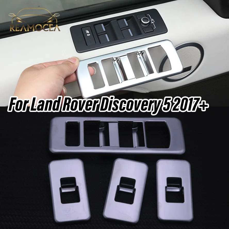 

Reamocea Inner Door Armrest Window Lift Button Control Panel Cover Trim Interior Refit Fit For Land Rover Discovery 5 2017-2020