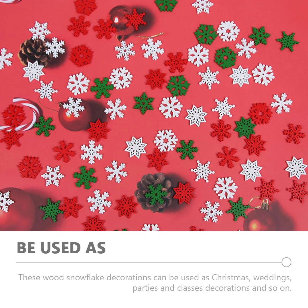 

50Pcs Wooden Snowflakes Christmas Craft Supplies Wood Snowflake Cutouts DIY Decorations for Winter Holiday Wedding Parties