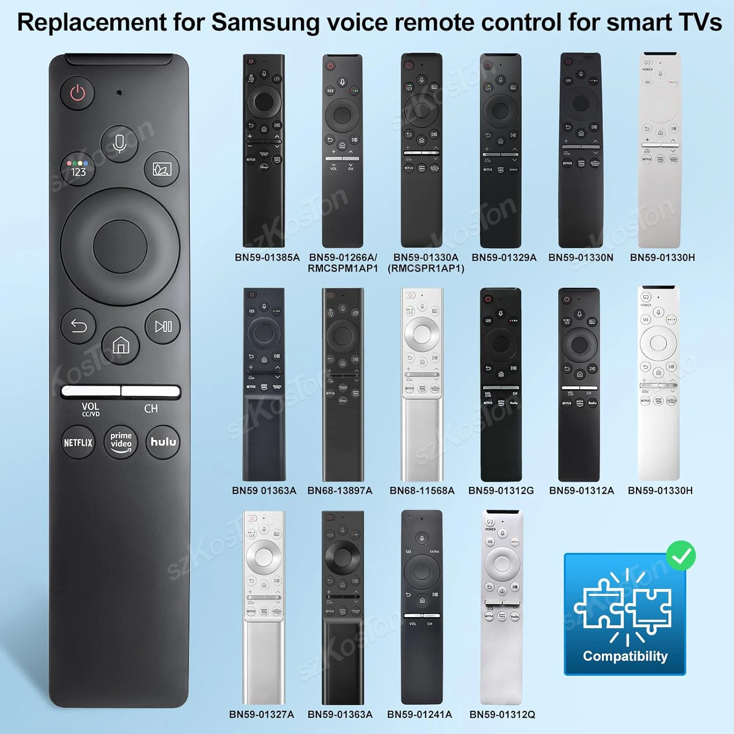 Replacement Voice Remote Control for Samsung Smart TV BN59-01312A Remote Compatible with Samsung Frame QLED Curved Series TVs