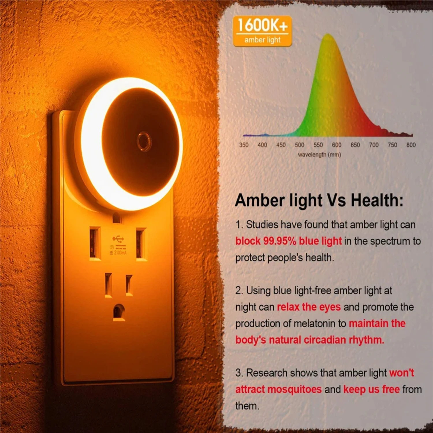 Enhance safety in your home with this sleek, stylish, and intelligent smart sensor night light. Perfect for the bedroom, bathroo