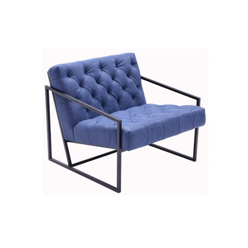 

Casual leather single chair Italian sofa chair Living room balcony Minimalist leisure designer