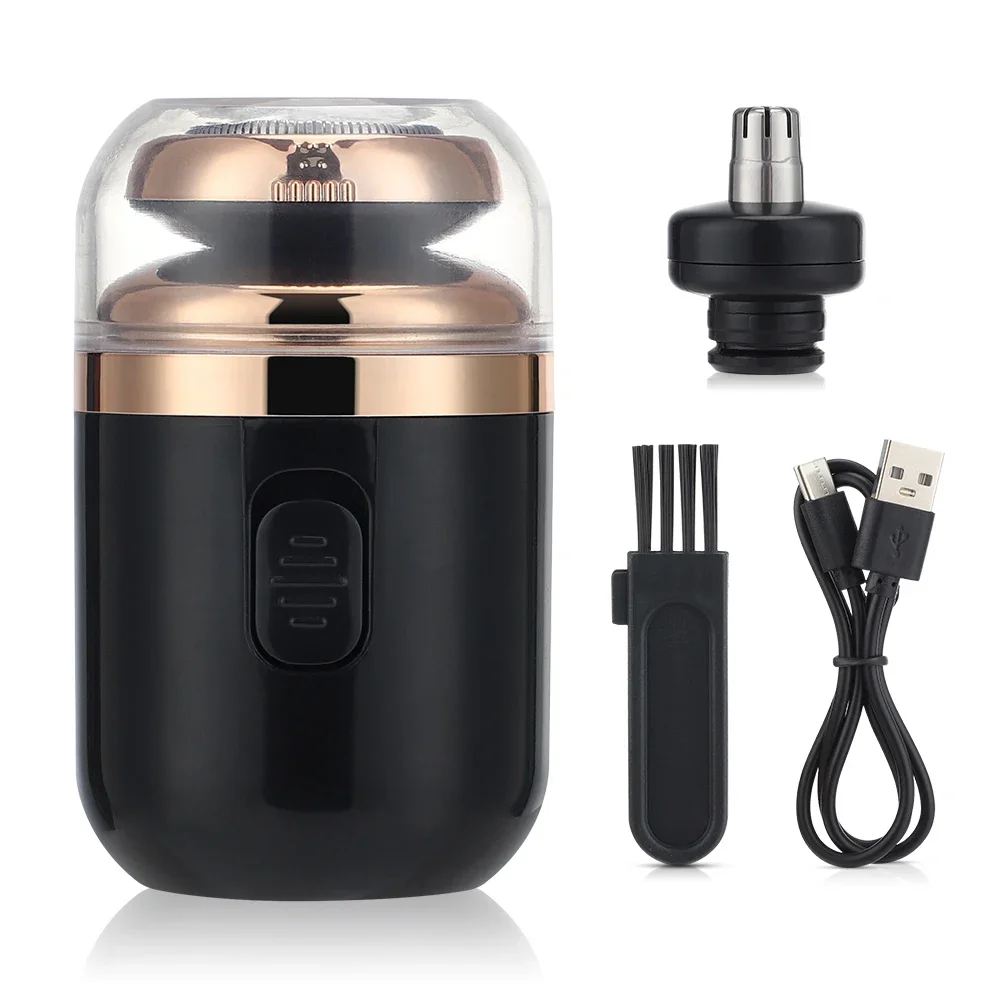 

Washable Travel Type-c Charging Capsule Shaver Nose Hair Trimming Double Ring Knife Net Barber blade
